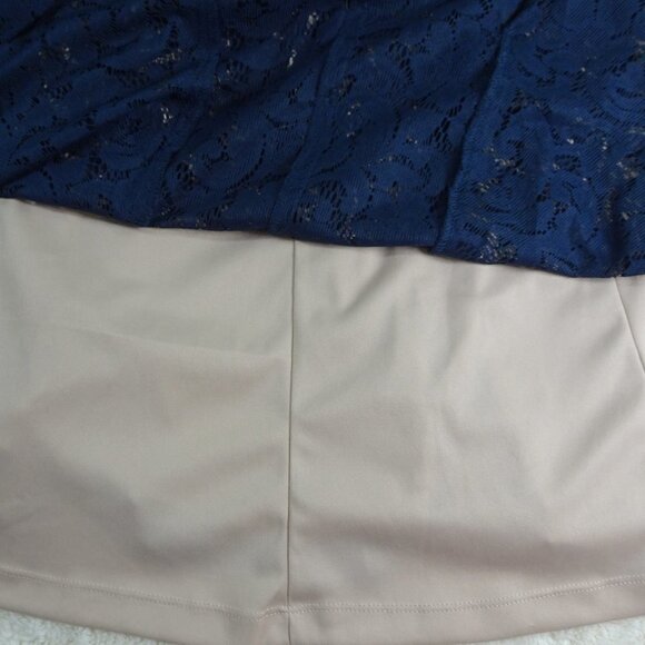 Liz Claiborne Sleeveless Navy Blue Dress Size 10 - Picture 6 of 7